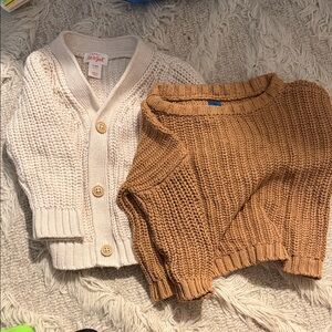 Cozy Knit Cardigans in Cream and Tan